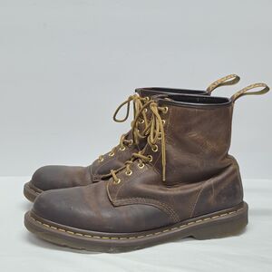 Dr. Martens 1460 Crazy Horse Mens Size 11 Brown Oiled Leather Lace Up Boots